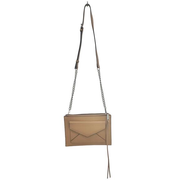 Rebecca Minkoff Leo Envelope Crossbody Bag Tan - Picture 1 of 6